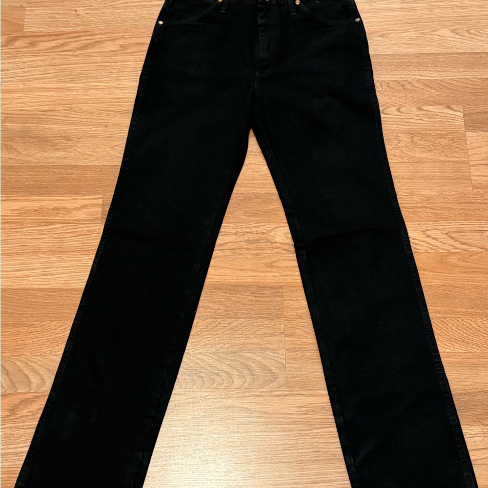 Vintage Wrangler Jeans Mens 30x34 Black 936 Slim Fit Denim Pants Western 90s